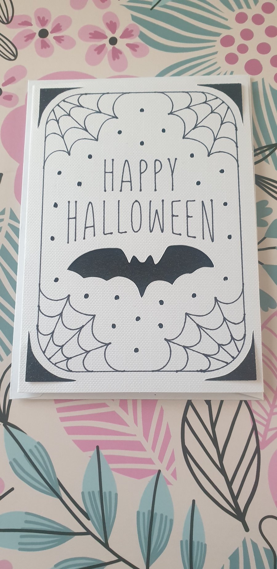 Small black halloween card