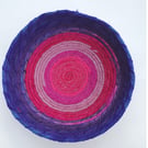 Silk basket - pinks & purples