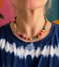 Smarties Rainbow Hand Knotted Beaded Necklace - Image 8