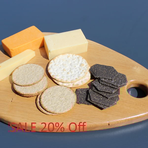 Egg (Ovoid) Shaped Beech Wood Cheese Board (WCB7)