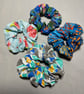 Set of four hair scrunchies