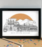 Naples Skyline Art Print - Image 2