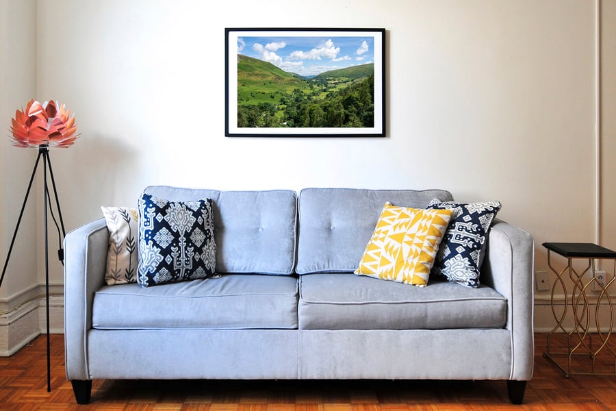 Top of Pistyll Rhaeadr falls print