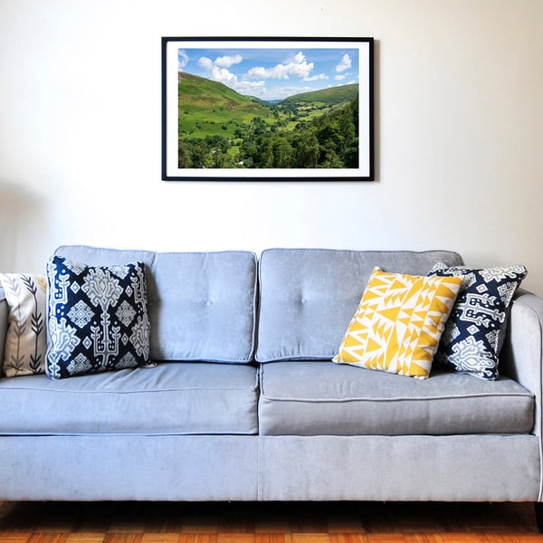 Top of Pistyll Rhaeadr falls print