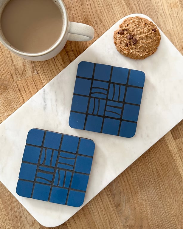 Coaster Set - Two Mosaic Wave Coasters