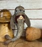 Spun Cotton Miniature Selkie Art Doll