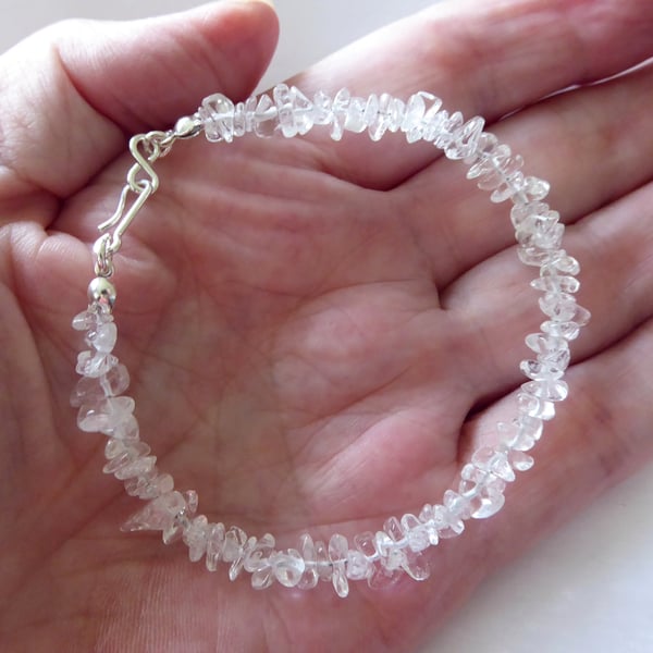Add some sparkle with this beautiful handmade Gemstone Frost Bracelet