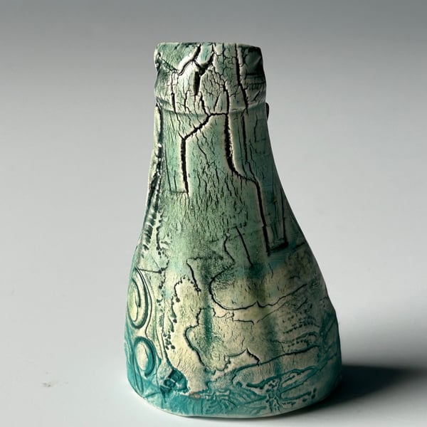 Small Sculpture: Ceramic Sketch: Bottle Top Texture