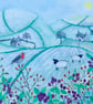 Low Winter Sun, blank greetings card