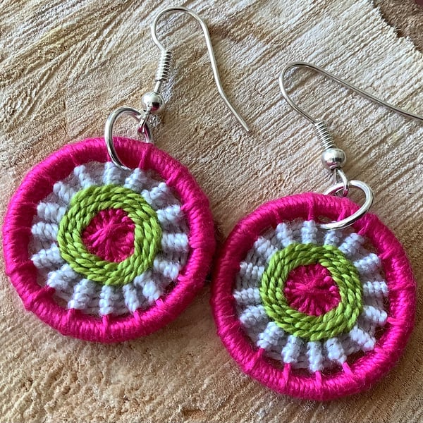 Textile, Cotton Thread Earrings