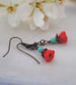 Poppy flower earrings - Image 4