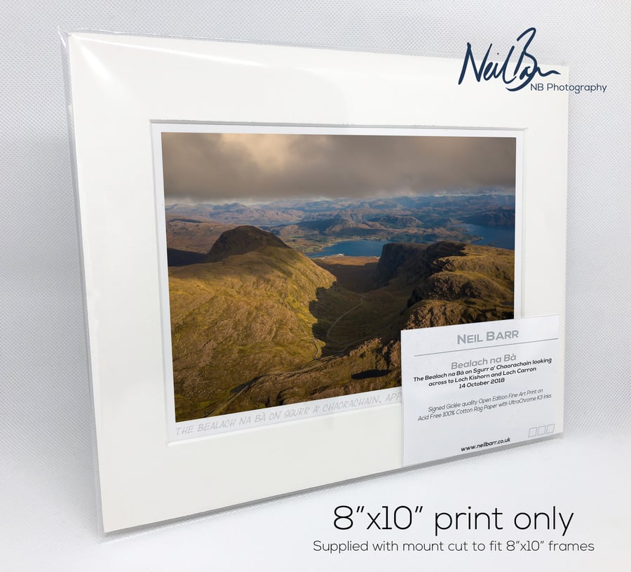 The Bealach na B road to Applecross, Wester Ross - A5 (10" x 8") Unframed Print