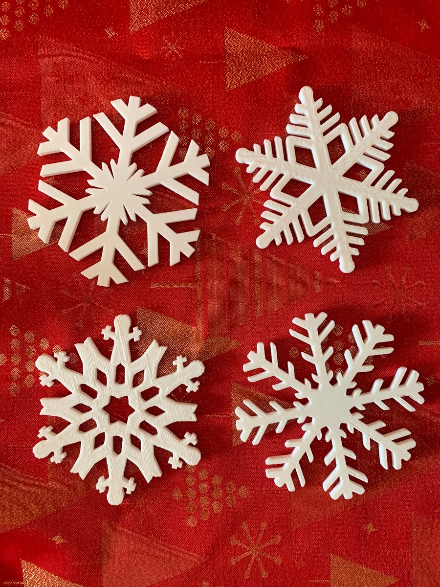 3D Printed Snowflake Christmas Coasters