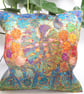 Cushions - Botanical Cushion with a Monstera Leaf and Free Machine Embroidery  - Image 6