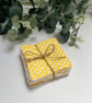 Reusable Bamboo Towelling Face Pads Pack of 7 - Yellow Polka Dot - Image 4