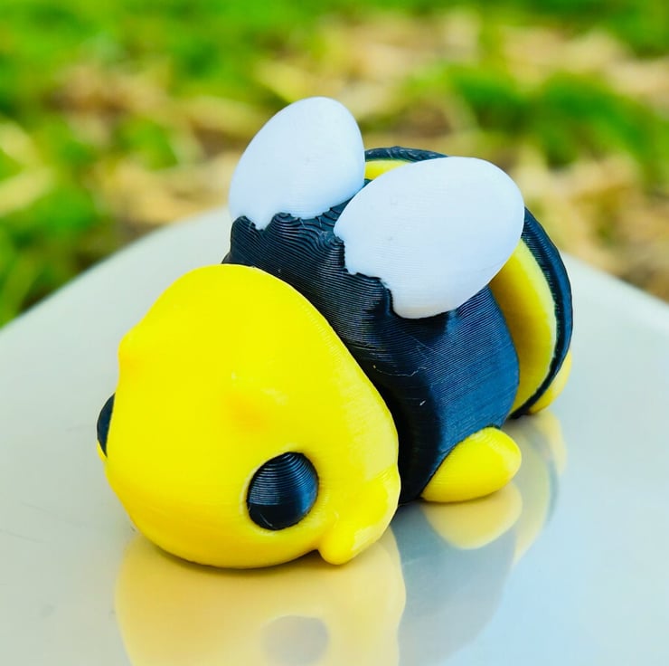 Bee 3D Printed Articulated Small Fidget Insect - Folksy