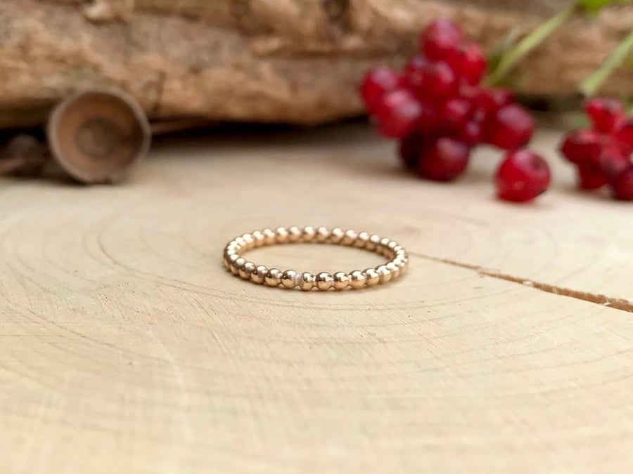 Handmade Gold Berry Rings