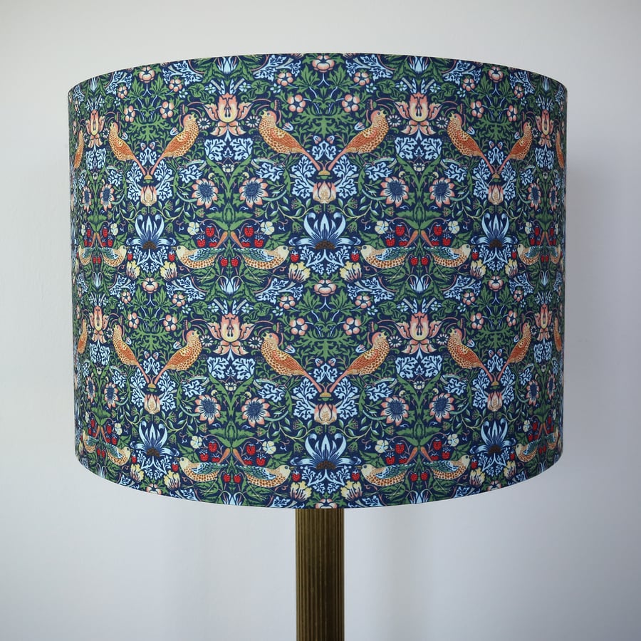 William Morris Strawberry Thief Lampshade 30cm Drum Table or Ceiling