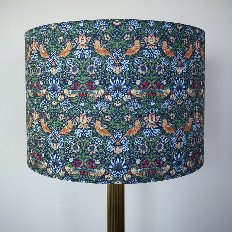 William Morris Strawberry Thief Lampshade 30cm Drum Table or Ceiling