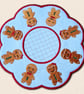 Gingerbread Friends Candle Mat - Embroidered Christmas Decor - Image 3