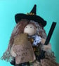 Tiny Cornish Witch Doll Decoration, Halloween Witch Core Ornament - Image 4
