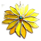 Yellow Flower Stained Glass Suncatcher Handmade 005 Sunflower