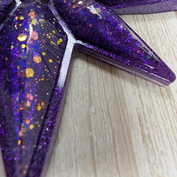Handmade Star Ornament – Amethyst 