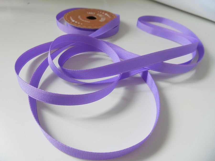 10mm wide lavender grosgrain ribbon 7 metre reel sewing 