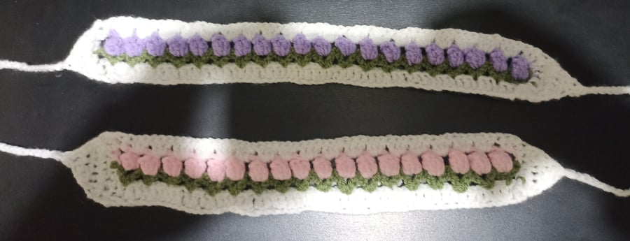 Crochet Tulip hairband