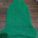 unisex adult 100% cashmere hand knitted green beanie