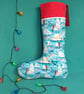 Mermaid Christmas Stocking - large, can be personalised - Image 1