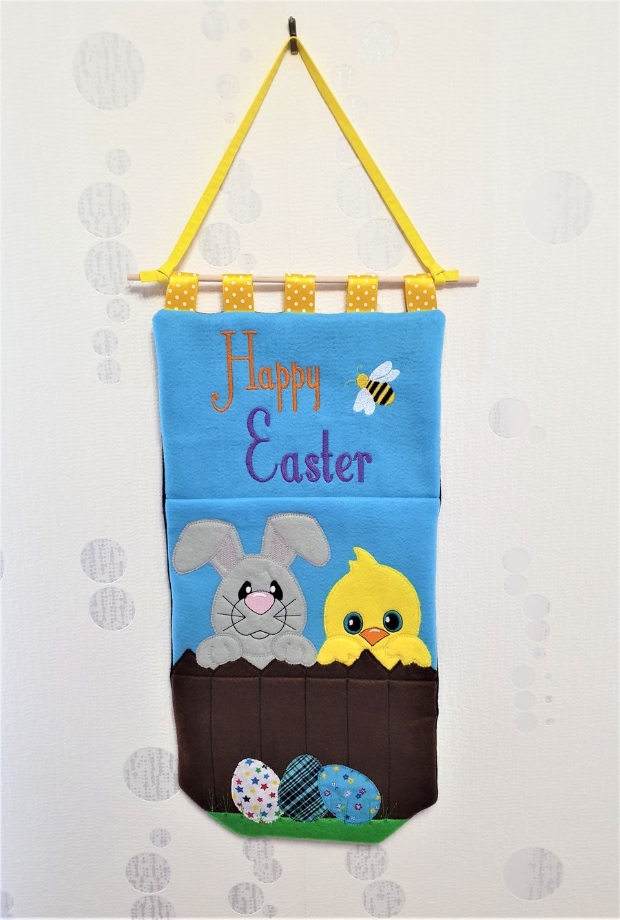 Cute Easter Bunny & Chick Wall Hanging