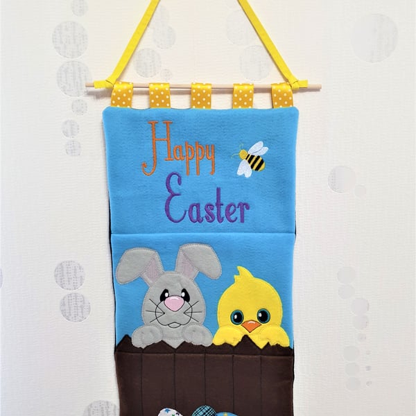 Cute Easter Bunny & Chick Wall Hanging