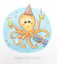 Party Octopus Card - Happy Birthday  - Image 3