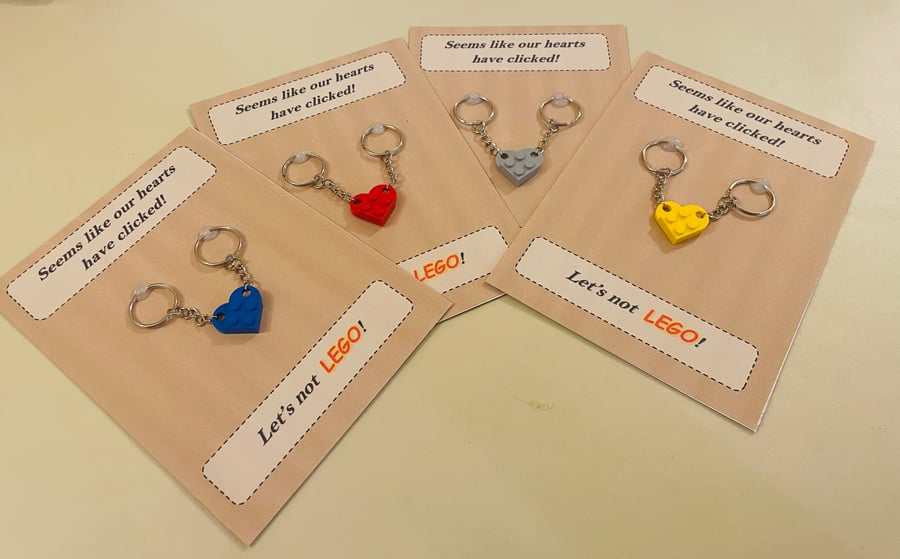 Lego Heart Card and Keyring