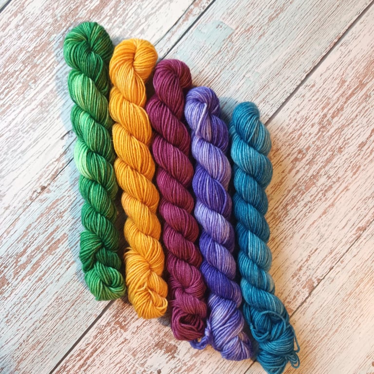 Fall Mini Sock Skein Set (5x18g 4Ply)