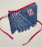 Denim Christmas Bunting with Scandi motifs - Image 9