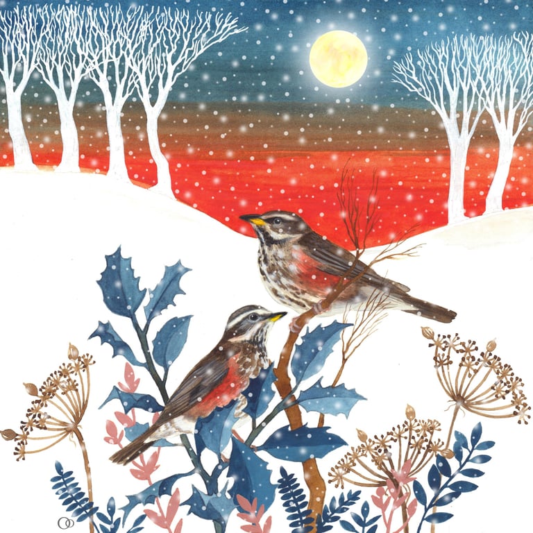 Redwings Handmade Christmas Card
