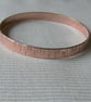 Hammered Copper Bangle Bracelet,  B62 - Image 1