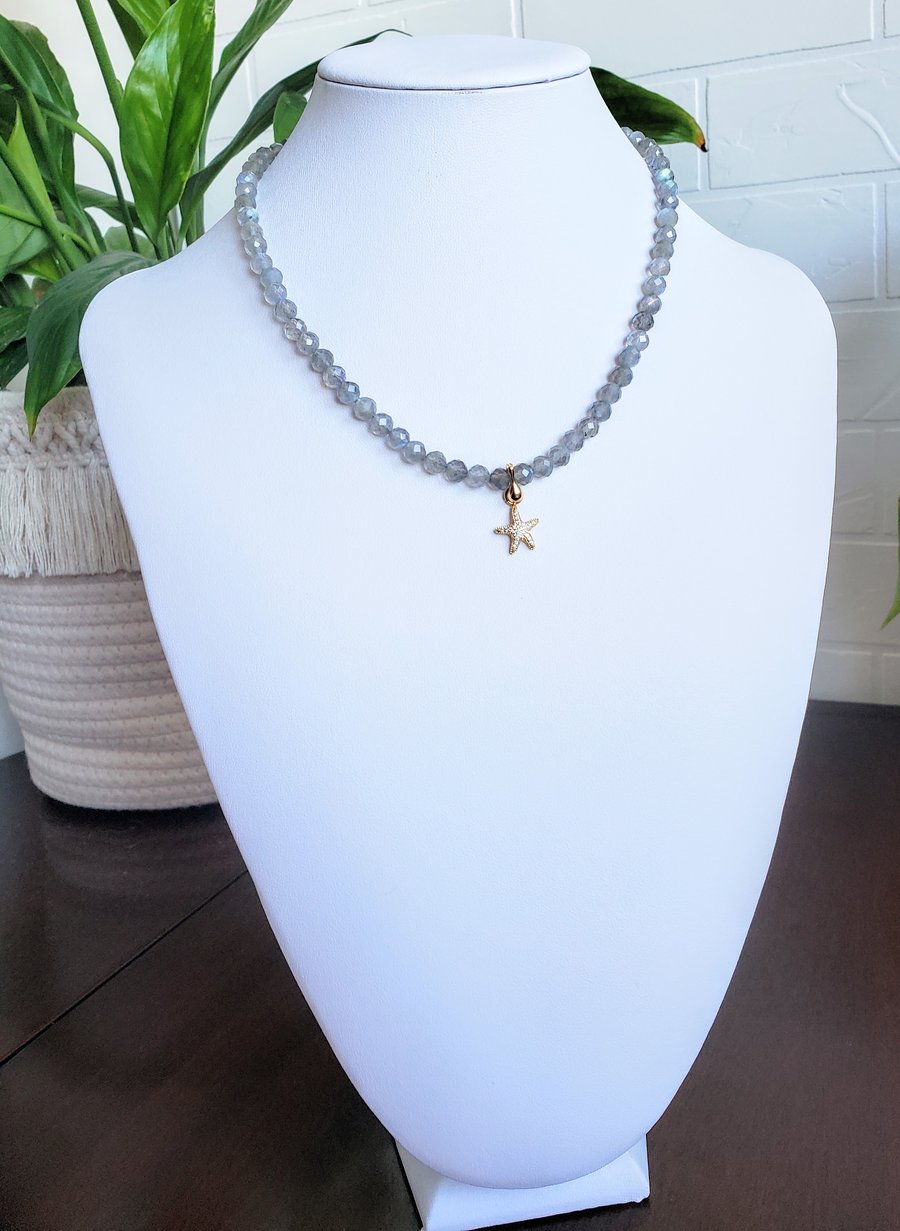 Gemstone Choker Labradorite Necklace Gift For Her