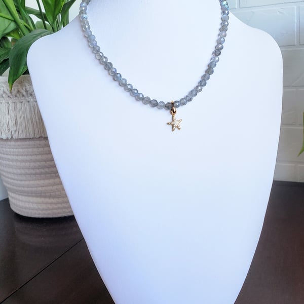 Gemstone Choker Labradorite Necklace Gift For Her