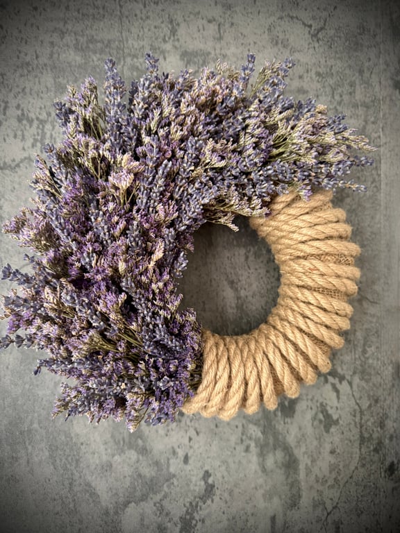 Dried Limonium and Lavender wreath