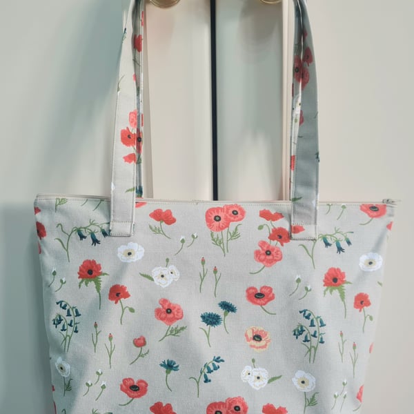 Handbag made in Sophie Allport Poppy Meadowfabric
