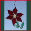 Poinsetta Stained Glass Suncatcher 