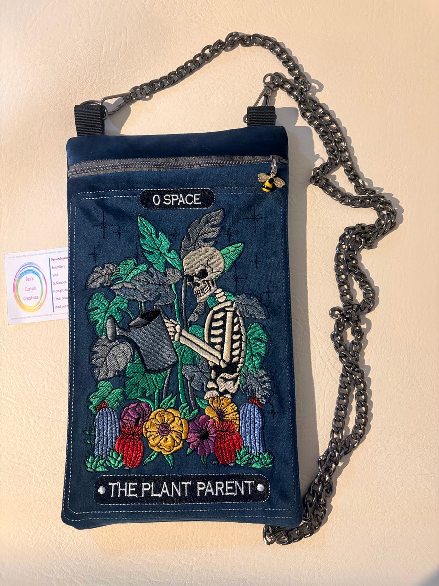 Embroidered Tarot inspired - The Plant Parent - Velour 
