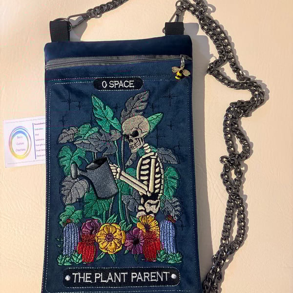 Embroidered Tarot inspired - The Plant Parent - Velour 