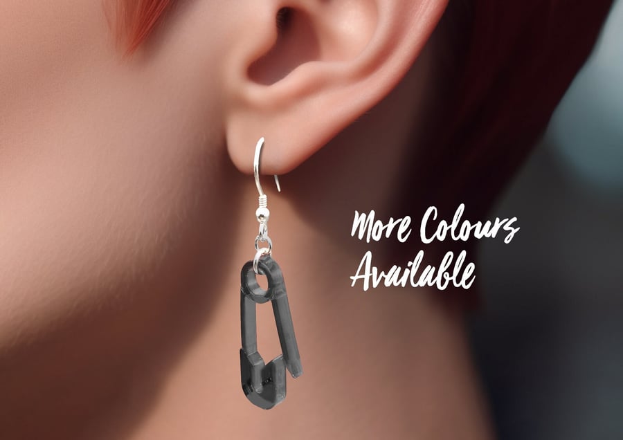 Modern Punk Style: Edgy Safety Pin Earrings