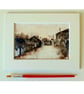 Maker Heights  Artillery Sheds Mixed Media Painting on Yupo paper Mounted - Image 5
