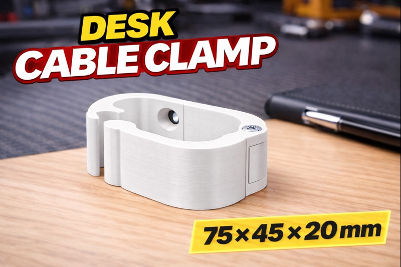 Desk Cable Clamp - 75 - 45 - 20mm