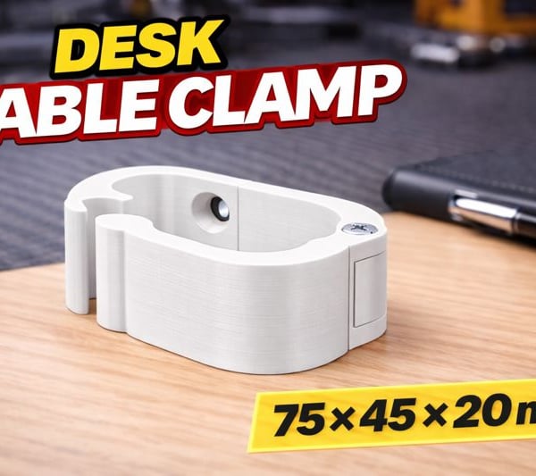 Desk Cable Clamp - 75 - 45 - 20mm